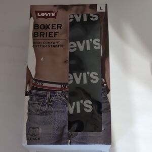 Levi's Black Boxer Briefs with White Logo - 4 Pack